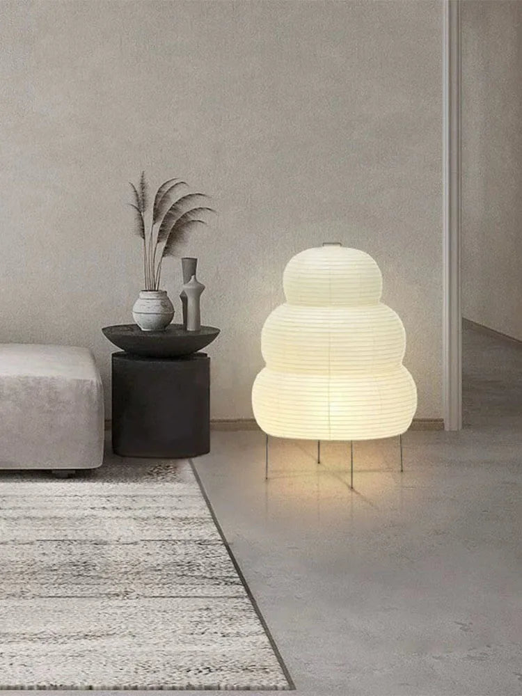 Japanese LED Rice Paper Floor or Desk Lamp