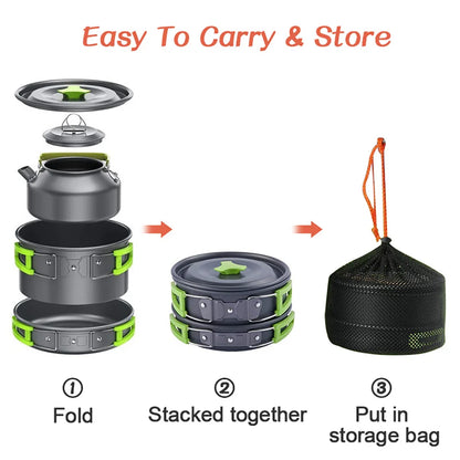 Lightweight Travel And Camping Cooking Tableware Set