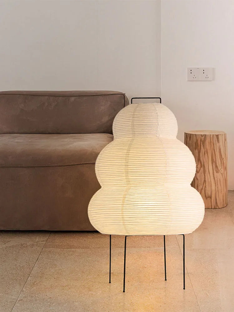 Japanese LED Rice Paper Floor or Desk Lamp